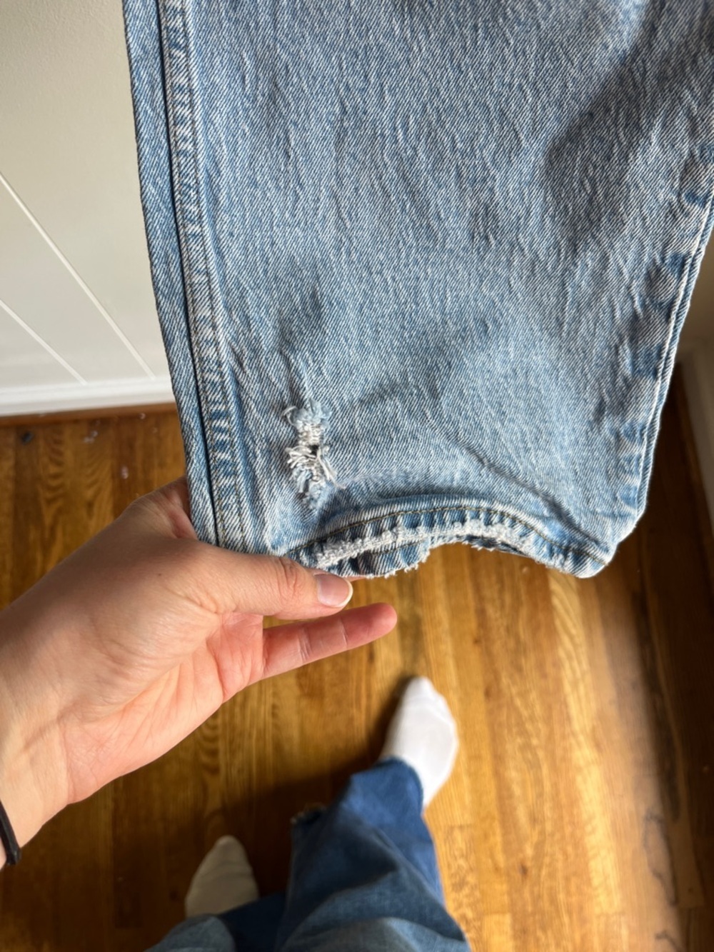 Abercrombie & Fitch Women's 90s Straight Ultra High-Rise Blue Jeans Sz 32/14 S - Picture 7 of 12